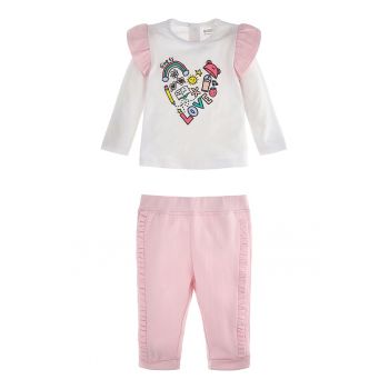 Set de bluza cu imprimeu si pantaloni - 2 piese