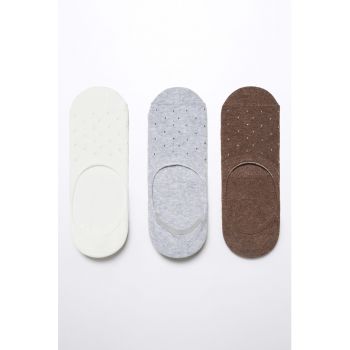 Set de sosete foarte scurte din amestec de bumbac Pink Dot - 3 perechi