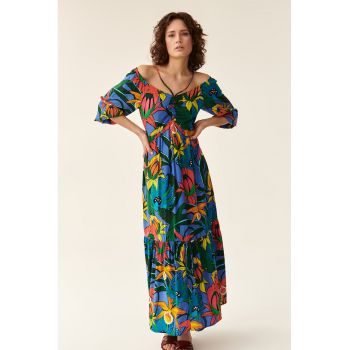 Rochie lunga cu imprimeu floral