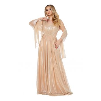 Rochie maxi cu aspect lucios