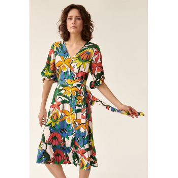 Rochie petrecta cu imprimeu floral