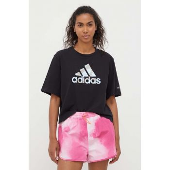 adidas Performance tricou din bumbac x MARIMEKKO culoarea negru