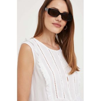 Answear Lab bluza femei, culoarea alb, neted