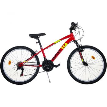 Bicicleta Dino Bikes 24 inch MTB barbati Ring rosu la reducere