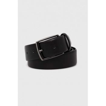 BOSS curea de piele barbati, culoarea negru