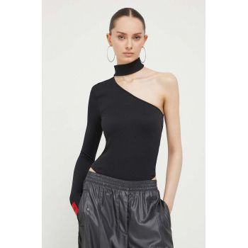 HUGO body femei, culoarea negru, cu turtleneck