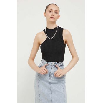 HUGO top femei, culoarea negru