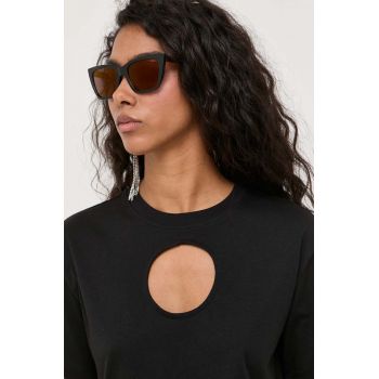 Karl Lagerfeld tricou din bumbac culoarea negru