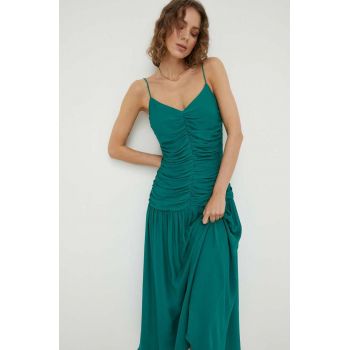 Lovechild rochie culoarea verde, midi, evazati