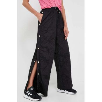 P.E Nation pantaloni femei, culoarea negru, neted de firma original