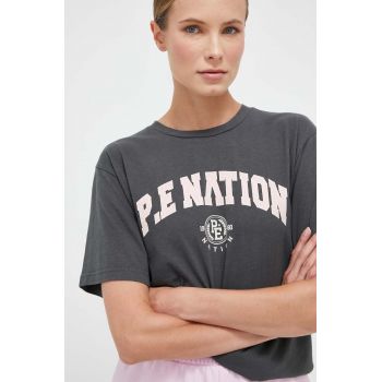P.E Nation tricou femei, culoarea gri ieftin