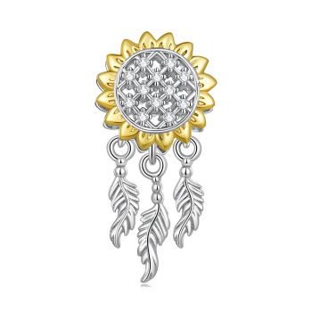 Talisman din argint Spring Sparkling Sunflower