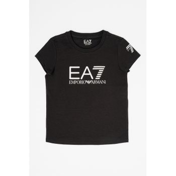 Tricou cu decolteu la baza gatului si logo