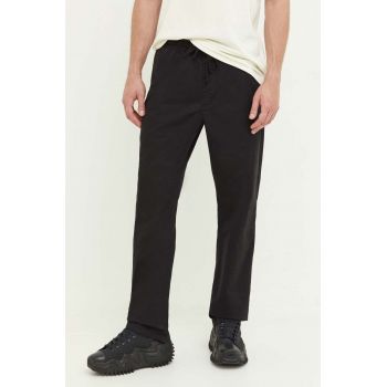 Vans pantaloni barbati, culoarea negru, drept