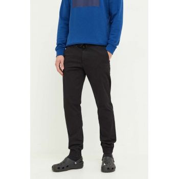 HUGO pantaloni barbati, culoarea negru