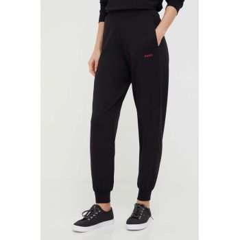 HUGO pantaloni de lounge culoarea negru, uni 50490578