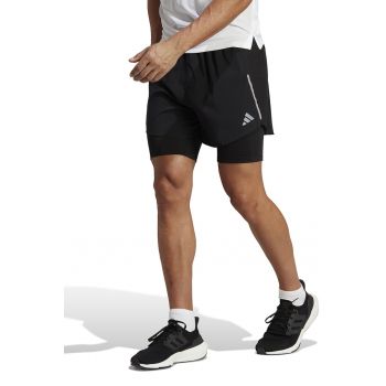 Pantaloni scurti 2in1 cu detalii reflectorizante - pentru alergare