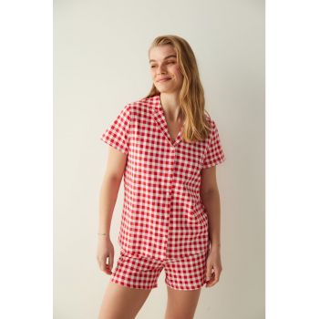 Pijama scurta cu model in carouri