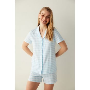 Pijama scurta cu model in carouri