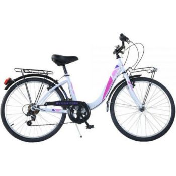Bicicleta Dino Bikes 24' City Summertime alb la reducere