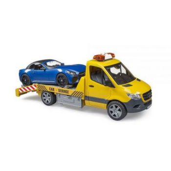 Bruder - vehicul de tractare mercedes benz cu sirena si vehicul 02675 Bruder ieftin