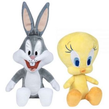 Set 2 jucarii din plus Bugs Bunny 18 cm si Tweety 16 cm (sitting) de firma originala