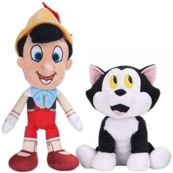 Set 2 jucarii din plus Pinocchio 35 cm si Figaro 24 cm de firma originala