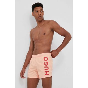 HUGO pantaloni scurți de baie culoarea portocaliu 50469311 ieftin