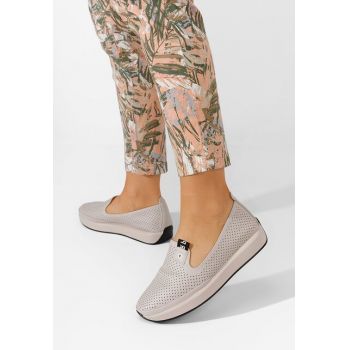 Pantofi casual dama Evadea bej la reducere