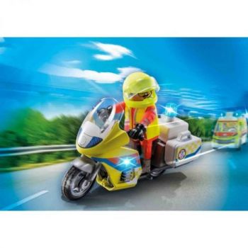 Playmobil - Motocicleta Galbena Cu Lumini la reducere