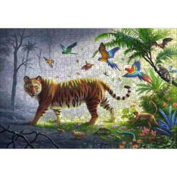 Puzzle Lemn Tigru, 500 Piese ieftin