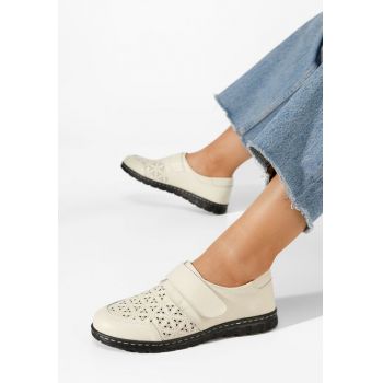 Pantofi casual dama piele Caronia bej