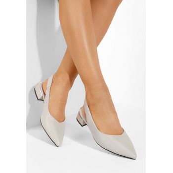 Pantofi slingback Ventia gri la reducere