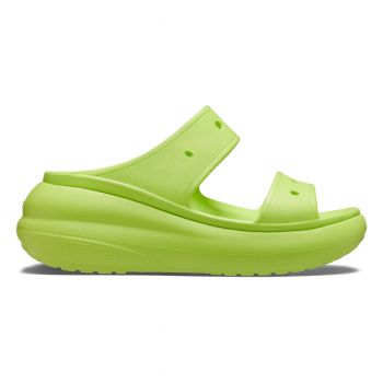 Sandale Crocs Classic Crush Sandal Verde - Limeade ieftine