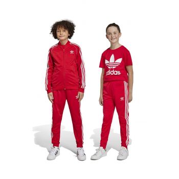 adidas Originals pantaloni de trening pentru copii culoarea rosu, modelator