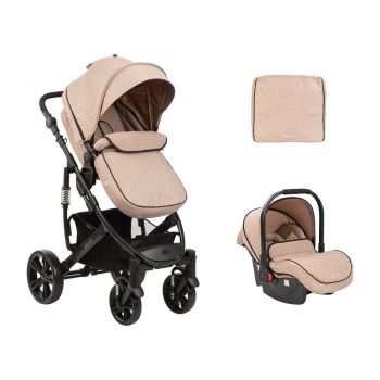 Carucior transformabil 3in1 KikkaBoo Beloved Beige 2023 ieftin