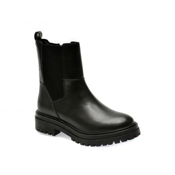 Ghete GEOX negre, D26HRD, din piele naturala