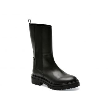Ghete GEOX negre, D36HRD, din piele naturala