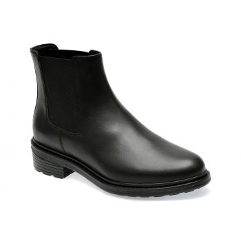 Ghete GEOX negre, D36TGE, din piele naturala