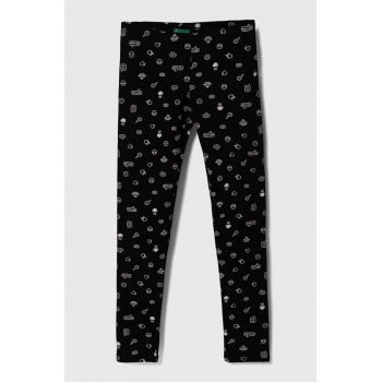 United Colors of Benetton leggins copii culoarea negru, modelator