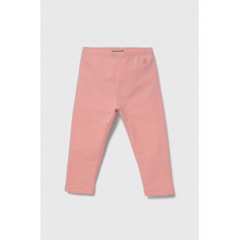 United Colors of Benetton leggins copii culoarea roz, neted de firma originali