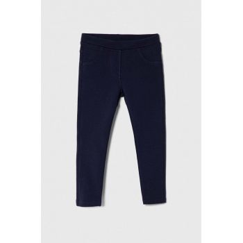United Colors of Benetton pantaloni copii culoarea albastru marin, neted
