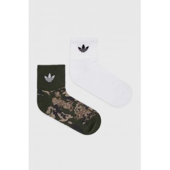 adidas Originals sosete 2-pack culoarea alb