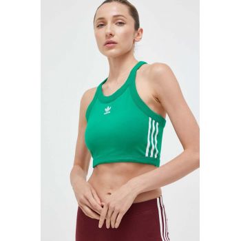 adidas Originals top femei, culoarea verde