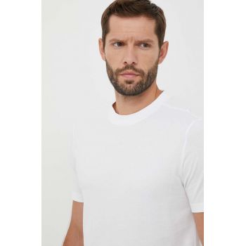 Boss Green tricou din bumbac BOSS GREEN culoarea alb, neted de firma original