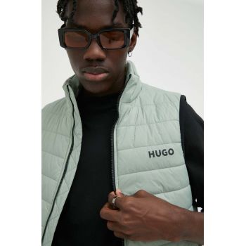 HUGO vesta barbati, culoarea negru, de tranzitie