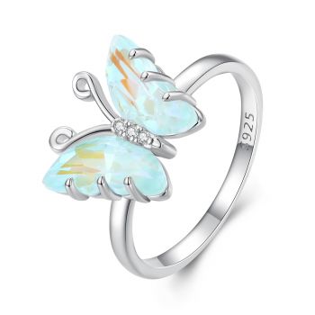 Inel din argint Elegant Turquoise Butterfly ieftin