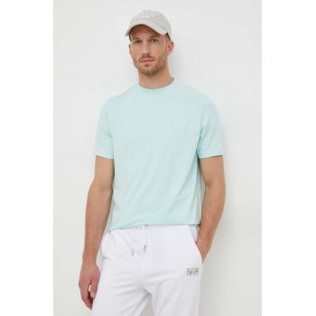 Karl Lagerfeld tricou barbati, culoarea alb, neted