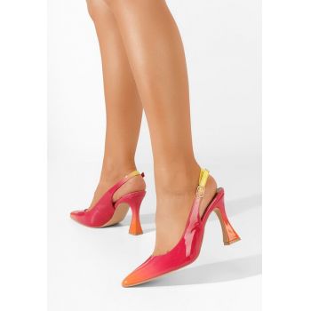 Pantofi slingback Harmina multicolori la reducere