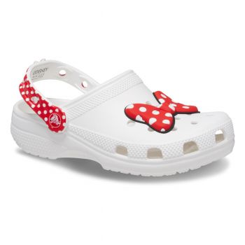 Saboti Crocs Toddler Disney Minnie Mouse Classic Clog Alb - White/Red de firma originali
